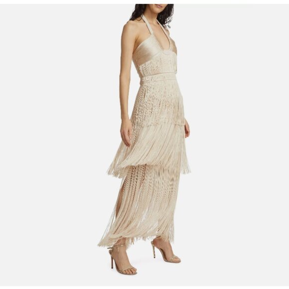 Jonathan Simkhai Cream Fringe Maxi Dress - Picture 5 of 16